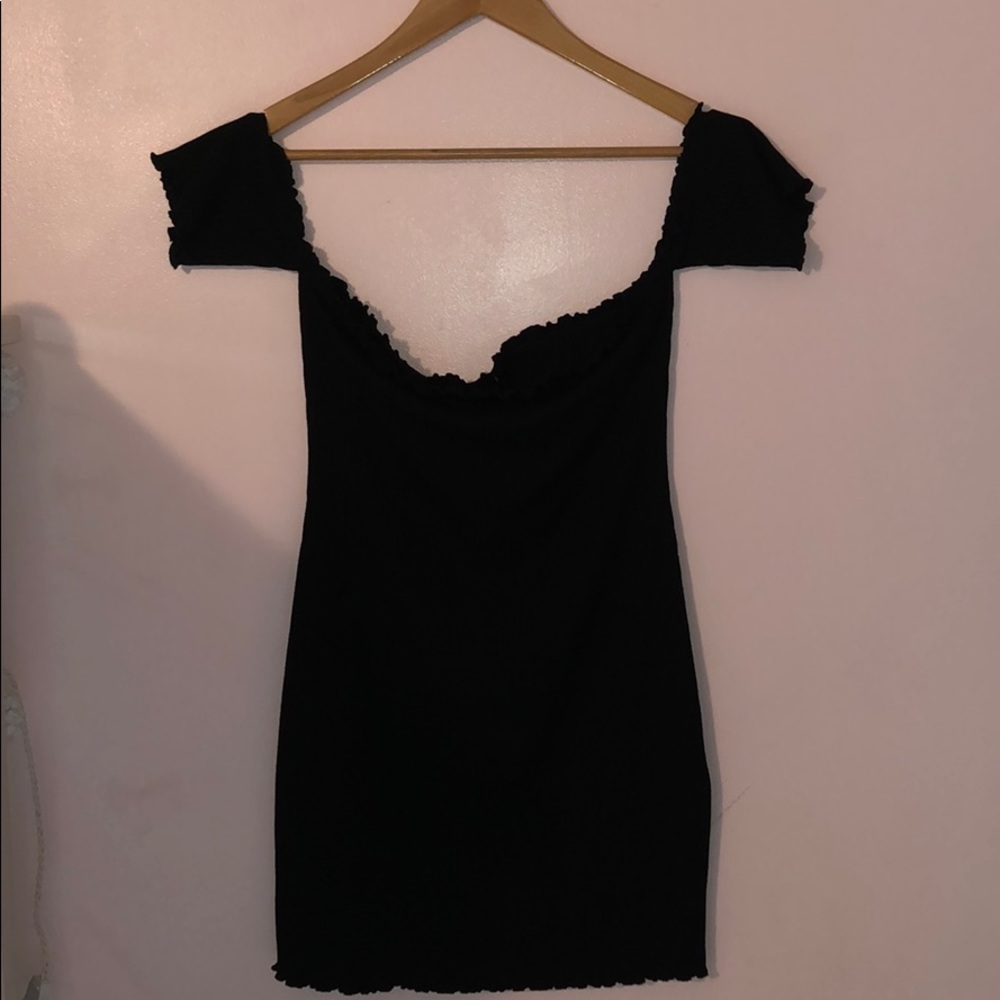 Black mini dress